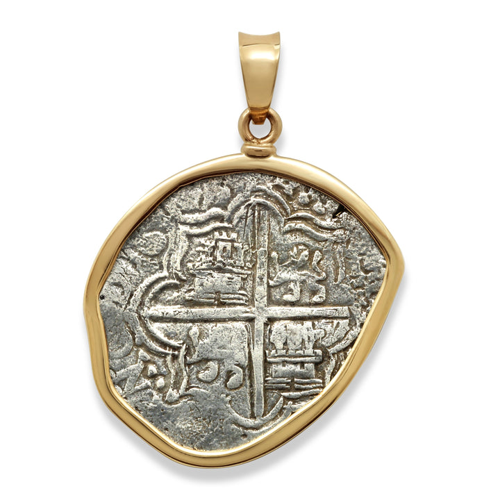 Atocha Shipwreck 8 Reales Coin, 18K Gold Pendant, ID15344