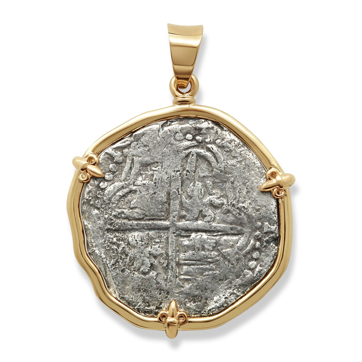 Atocha Shipwreck 8 Reales Coin, 18K Gold Pendant, ID15618