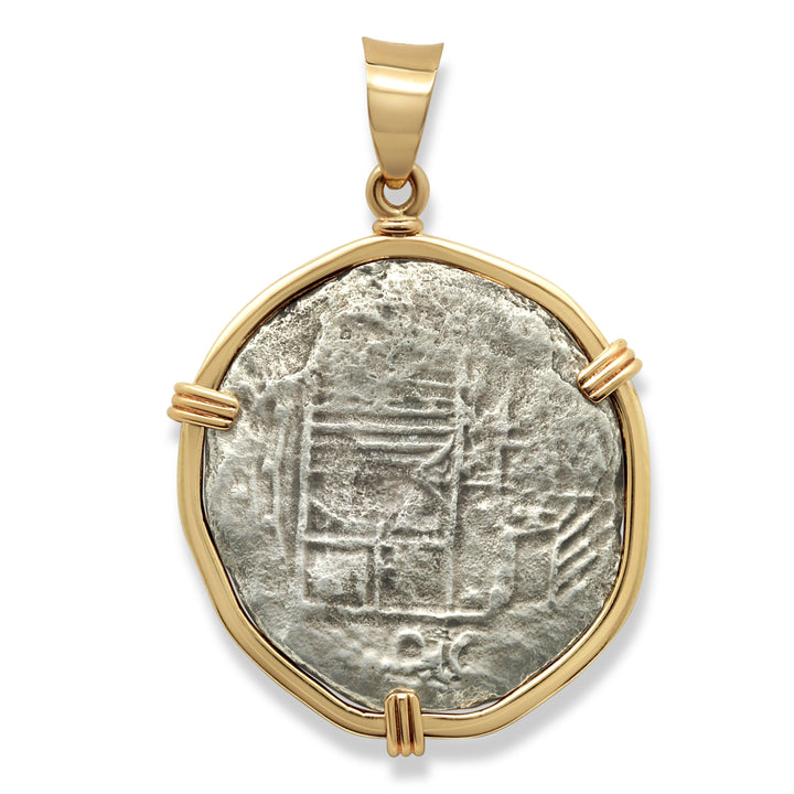 Atocha Shipwreck 8 Reales Coin, 14K Gold Pendant, ID15619