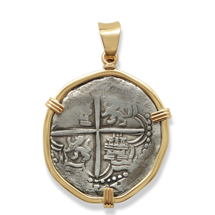 Atocha Shipwreck 8 Reales Coin, 14K Gold Pendant, ID15619