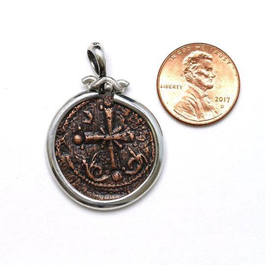 Silver Pendant, Class I Anonymous Follis Coin, 6820