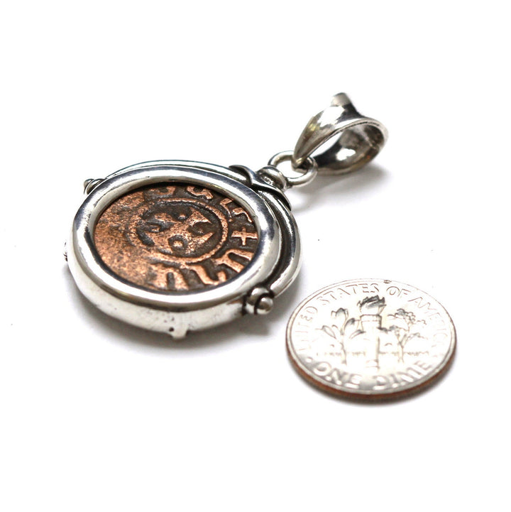 Sterling Silver Pendant, Hetoum II, Kardez Coin, 7157
