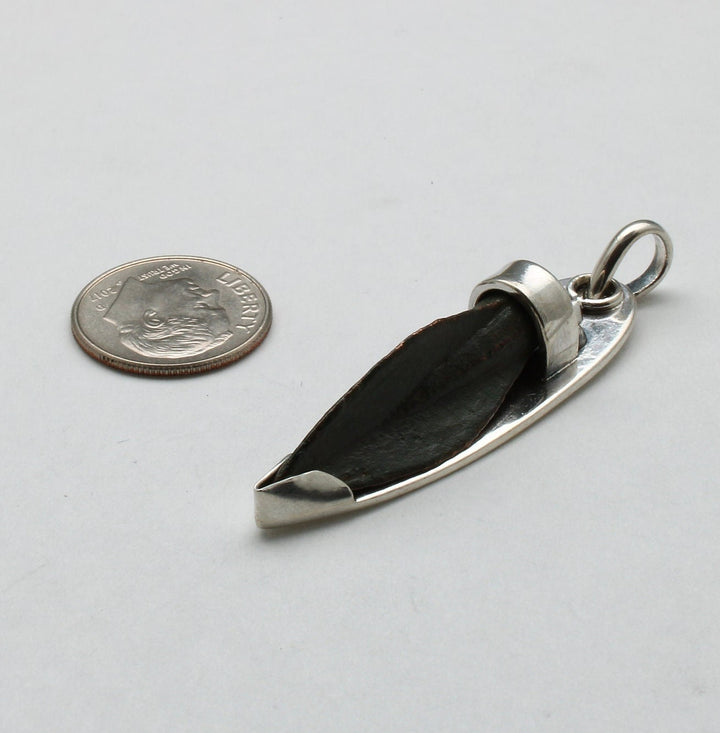 Sterling Silver Pendant, Bronze Arrowhead, Luristan, 00246
