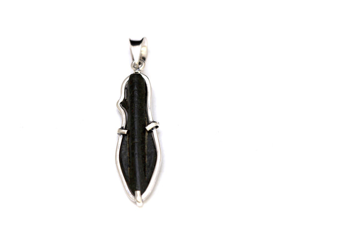 Silver Pendant, Ancient Roman Bronze Arrowhead, silver chain, Certificate 6474 - Erez Ancient Coin Jewelry