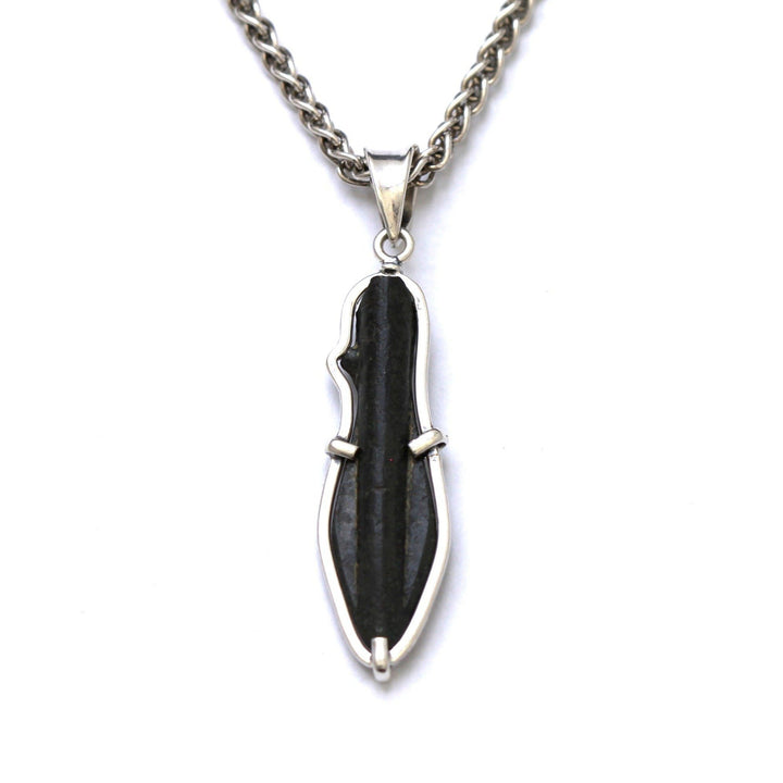 Silver Pendant, Ancient Roman Bronze Arrowhead, silver chain, Certificate 6474 - Erez Ancient Coin Jewelry