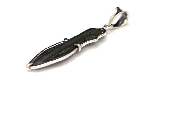 Silver Pendant, Ancient Roman Bronze Arrowhead, silver chain, Certificate 6474 - Erez Ancient Coin Jewelry