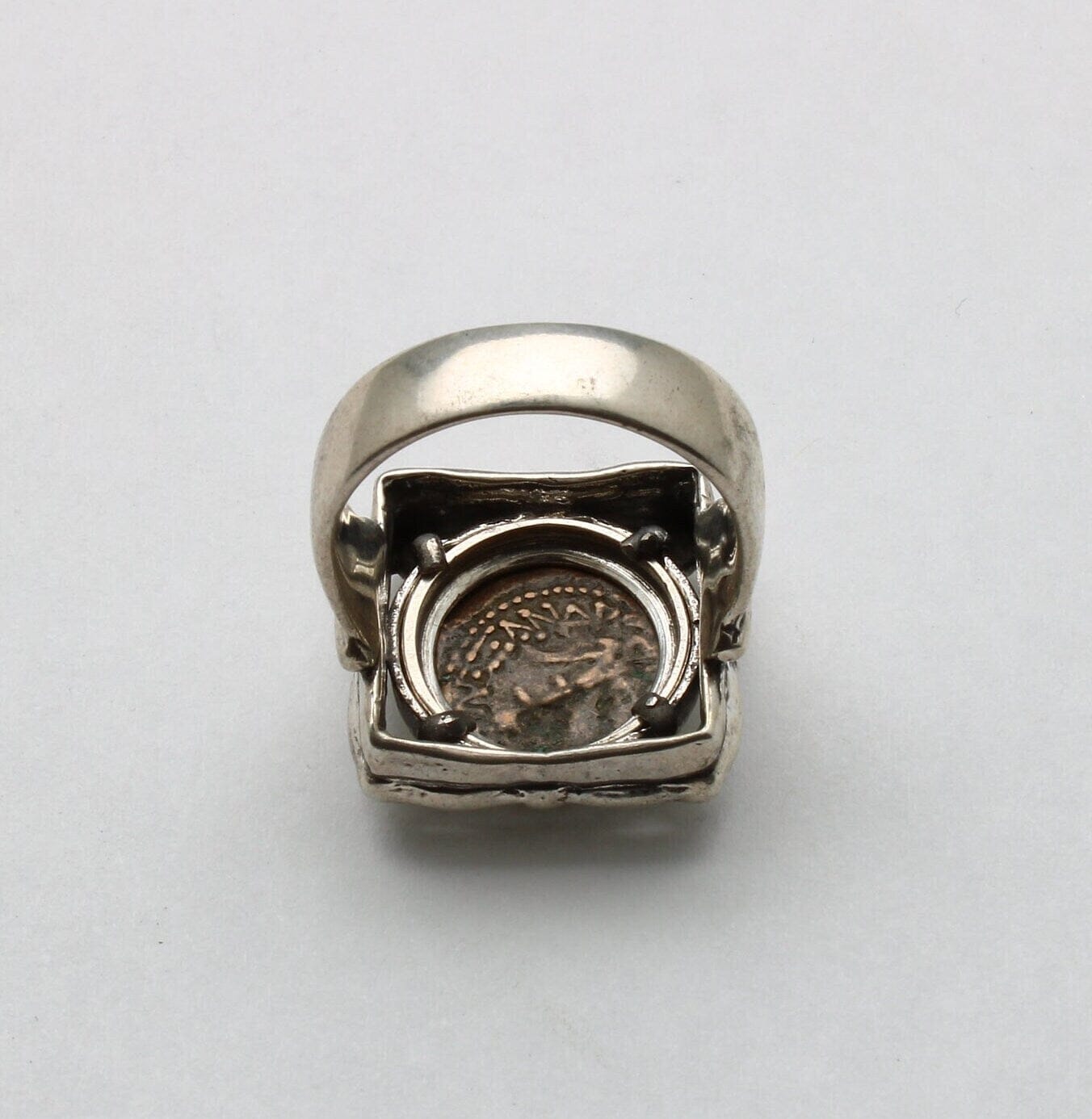 Sterling Silver Ring, Widows Mite, Ancient Prutah Coin, 00219