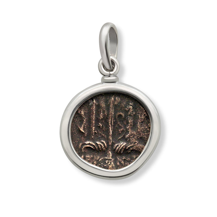 Trident/Poseidon, Silver Pendant, Hieron II Bronze Coin, 8000
