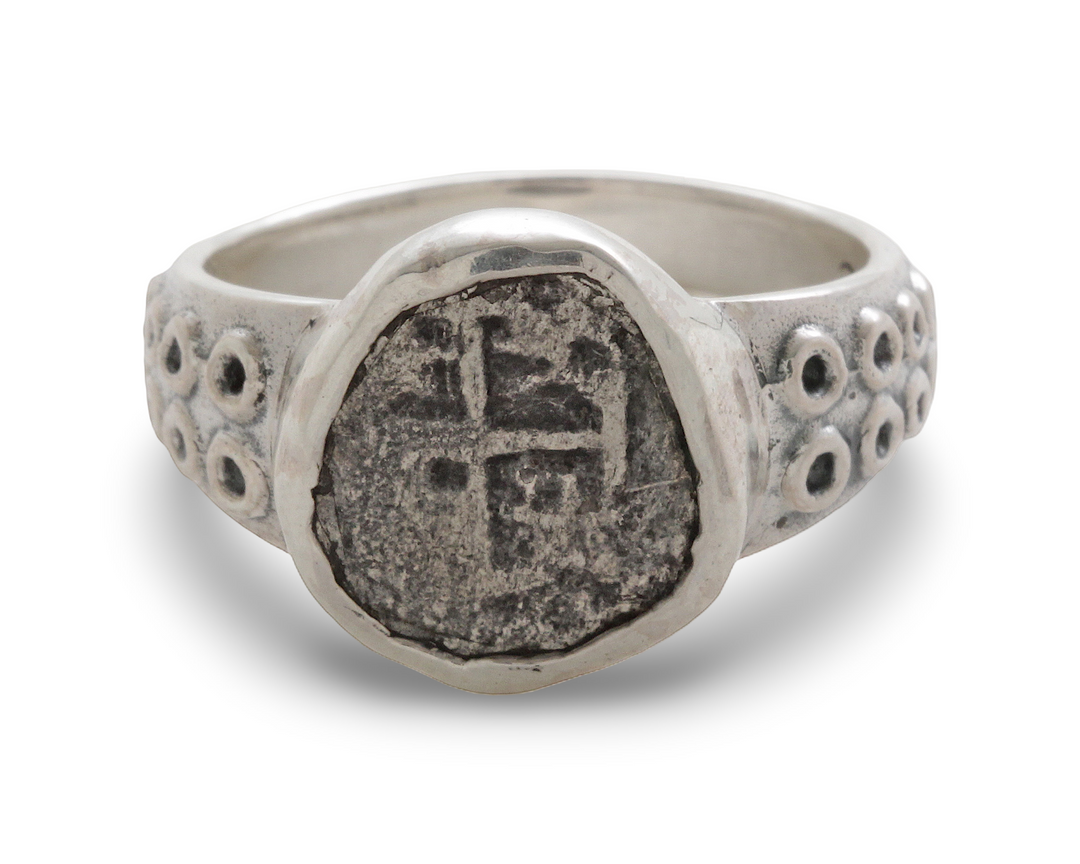 Spanish Half Real, Sterling Silver Ring, 8028