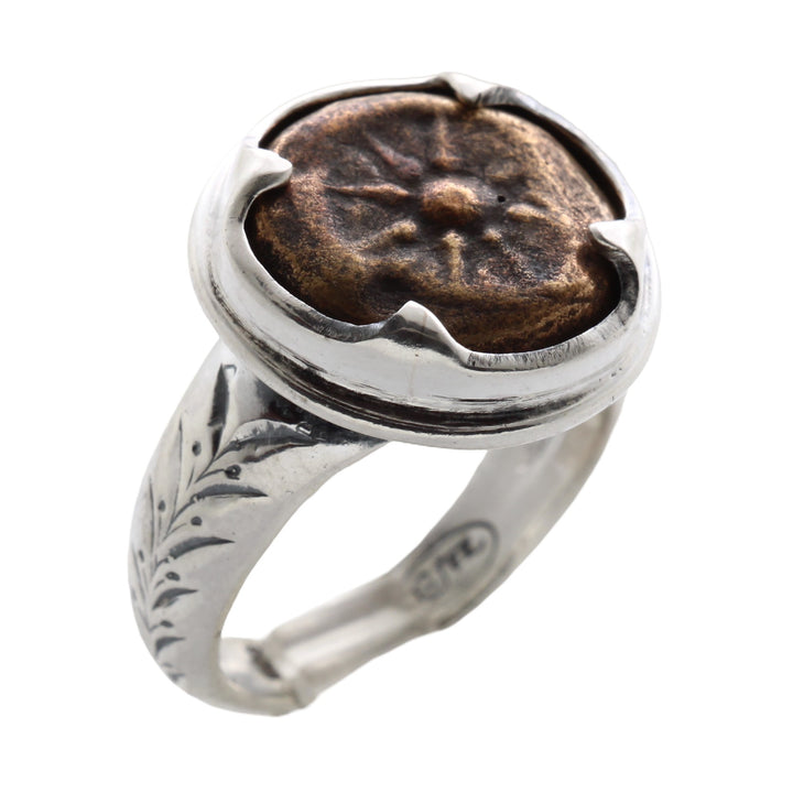 Widows Mite Coin, Sterling Silver Ring, 8136
