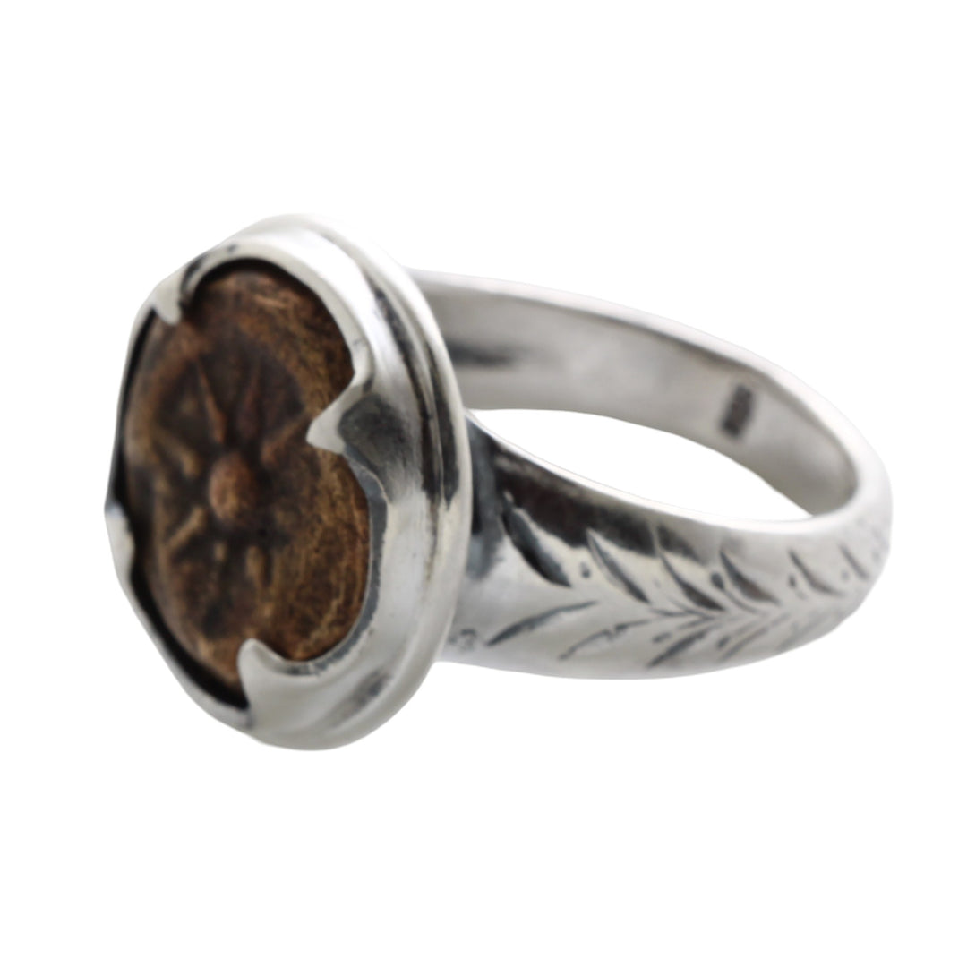 Widows Mite Coin, Sterling Silver Ring, 8136