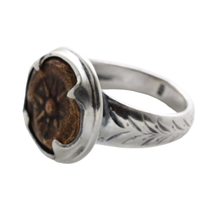 Widows Mite Coin, Sterling Silver Ring, 8136
