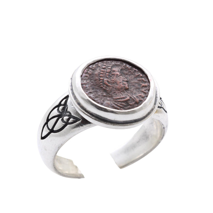 Constantine I (The Great), Silver Ring, Roman Bronze Coin, 8138