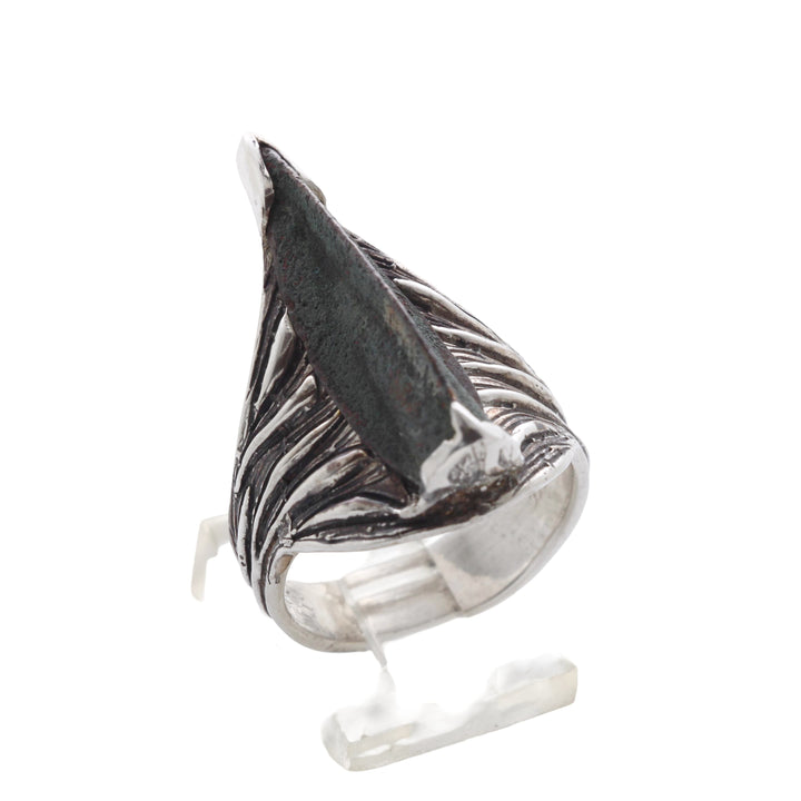 Bronze Arrowhead, Luristan, Sterling Silver Ring, 8139