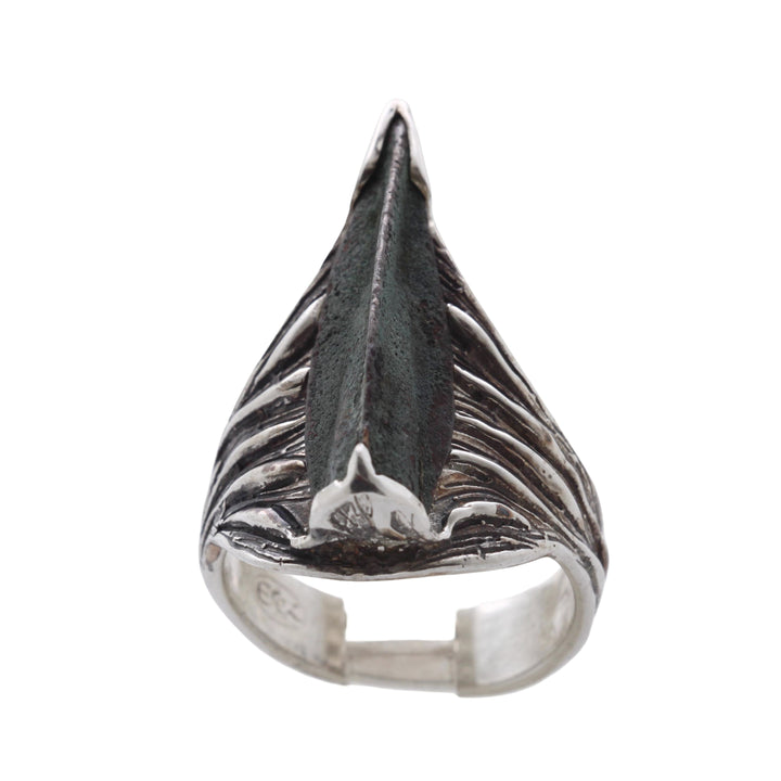 Bronze Arrowhead, Luristan, Sterling Silver Ring, 8139