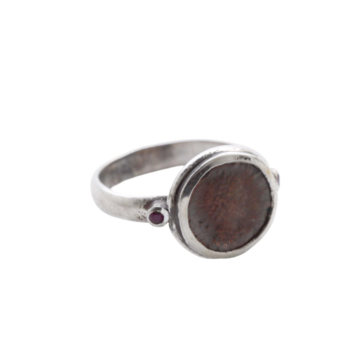 Constantine I (The Great), Silver Ring, Roman Bronze Coin, 8142