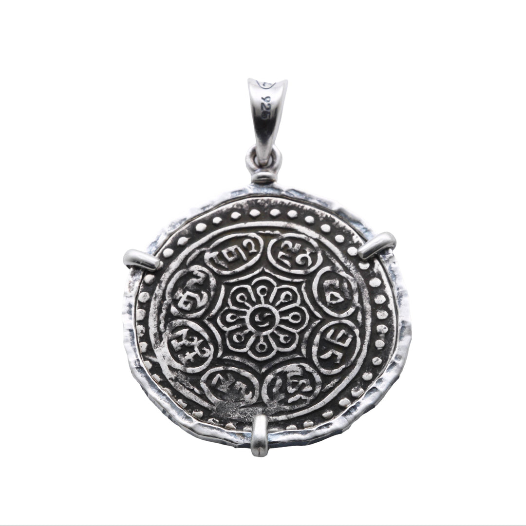 Sterling Silver Pendant, Tibetan Tangka 8149