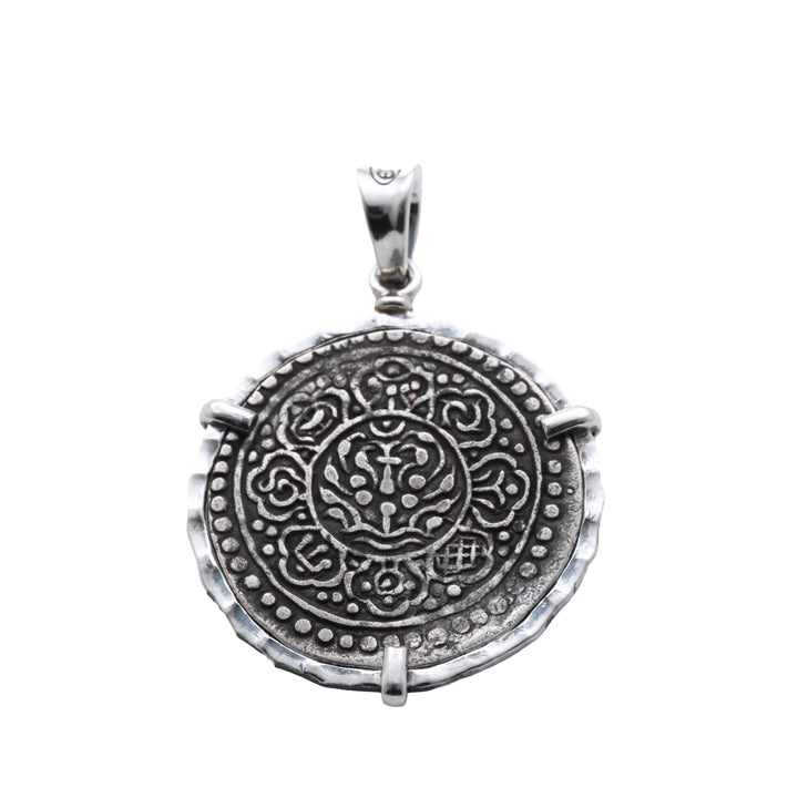 Sterling Silver Pendant, Tibetan Tangka 8150