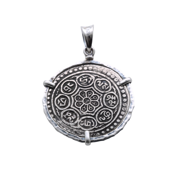 Sterling Silver Pendant, Tibetan Tangka 8150