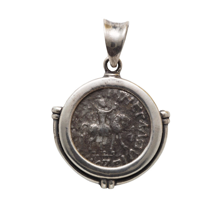 Indo-Scythian Tetradrachm, Sterling Silver Pendant, 8152