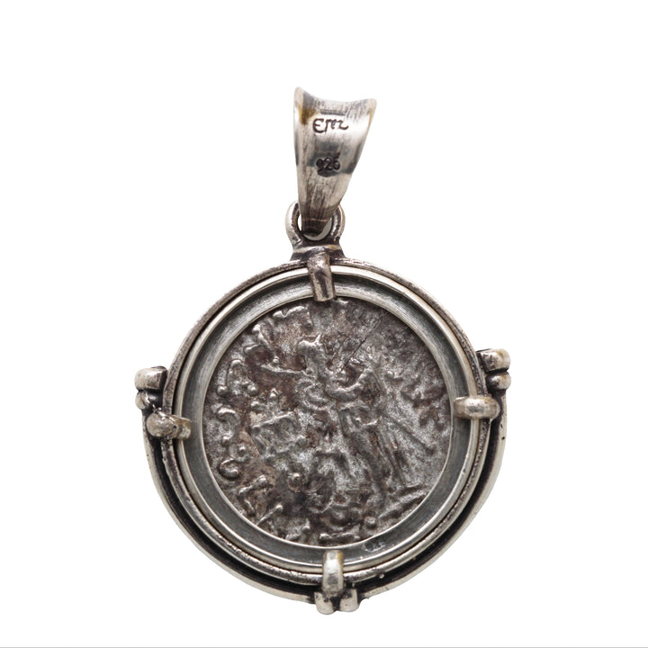 Indo-Scythian Tetradrachm, Sterling Silver Pendant, 8152