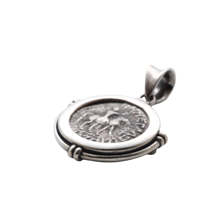 Indo-Scythian Tetradrachm, Sterling Silver Pendant, 8152