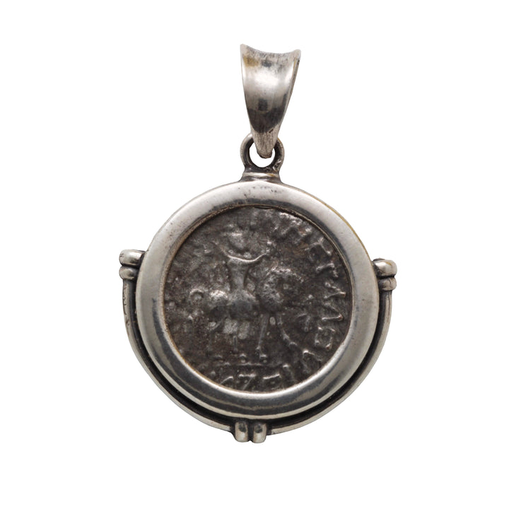 Indo-Scythian Tetradrachm, Sterling Silver Pendant, 8152