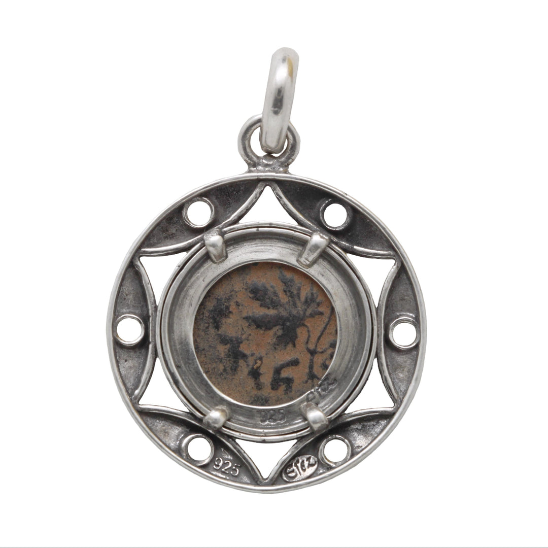 Sterling Silver Pendant, Jewish First Revolt, Ancient Prutah Coin, 8153