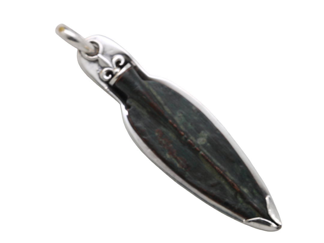 Sterling Silver Pendant, Bronze Arrowhead, Luristan, 8163