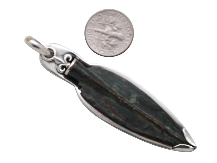 Sterling Silver Pendant, Bronze Arrowhead, Luristan, 8163