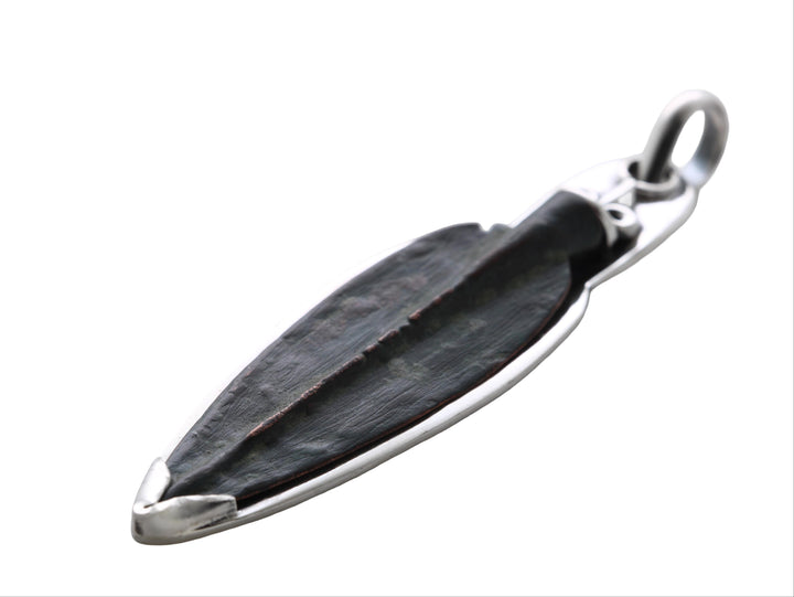 Sterling Silver Pendant, Bronze Arrowhead, Luristan, 8163