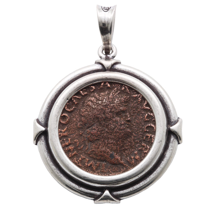 Nero Sestertius, Sterling Silver Pendant, 8182
