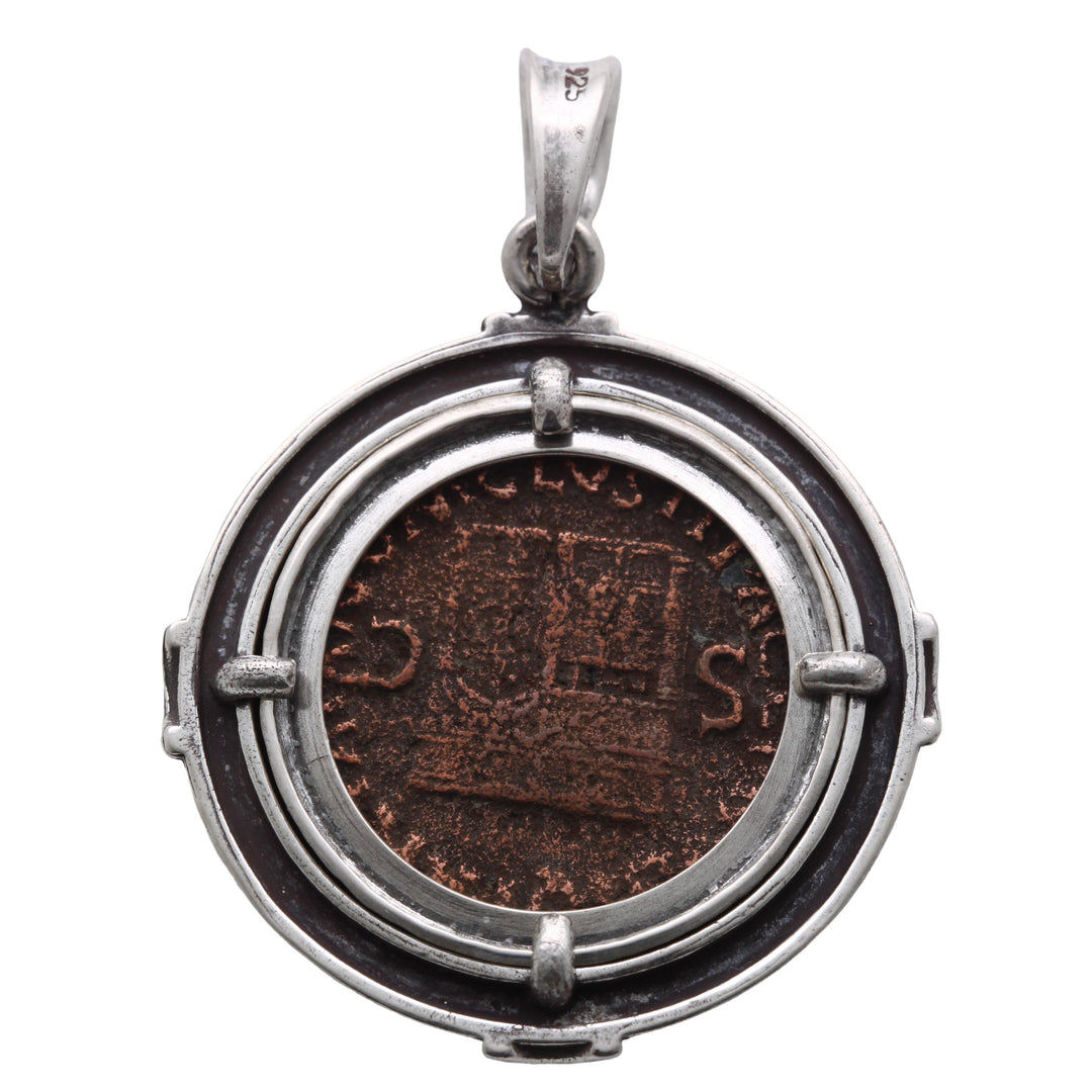Nero Sestertius, Sterling Silver Pendant, 8182
