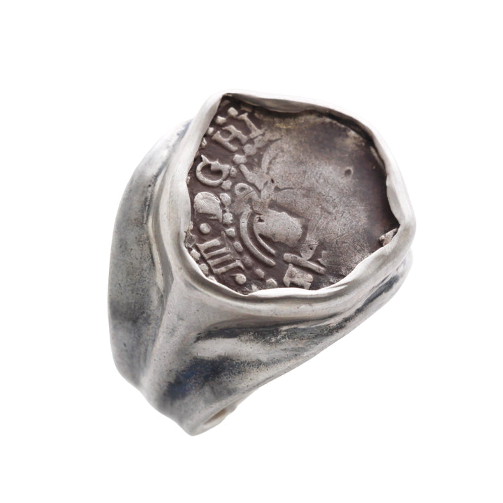 Spanish Colonial 1 Real, Sterling Silver Ring, 8185