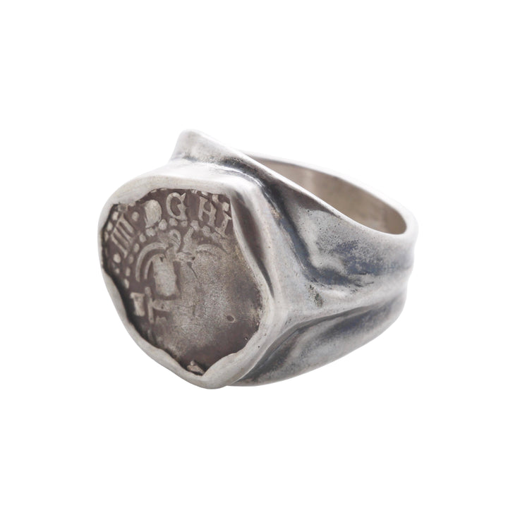 Spanish Colonial 1 Real, Sterling Silver Ring, 8185