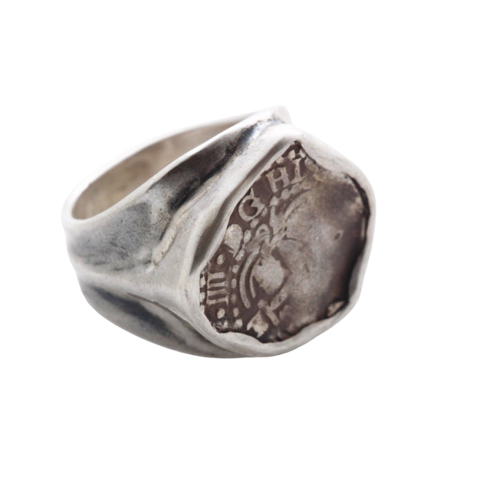 Spanish Colonial 1 Real, Sterling Silver Ring, 8185