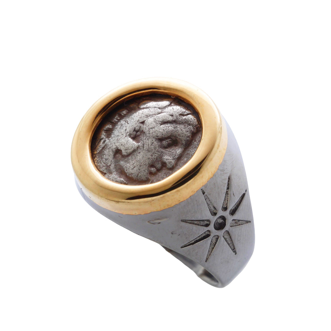 Colgante de plata de ley, Atenea, Ática, Búho, Moneda antigua de tetradracma, ID13993