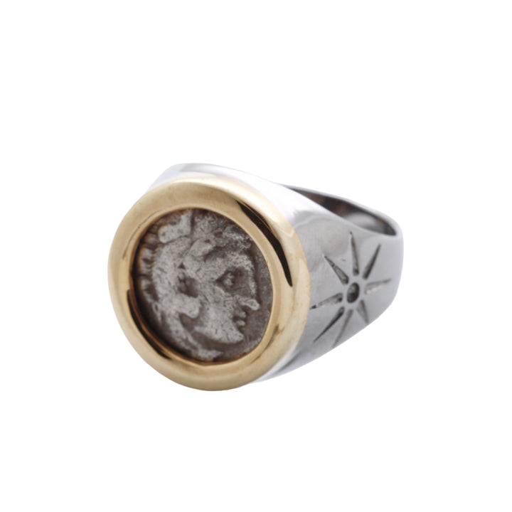 Colgante de plata de ley, Atenea, Ática, Búho, Moneda antigua de tetradracma, ID13993