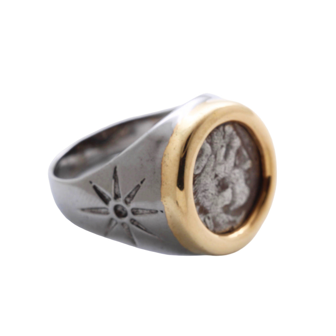 Colgante de plata de ley, Atenea, Ática, Búho, Moneda antigua de tetradracma, ID13993