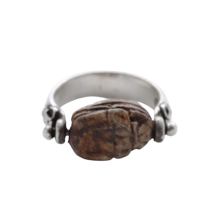 Silver Ring, Ancient Egyptian Scarab,  8191