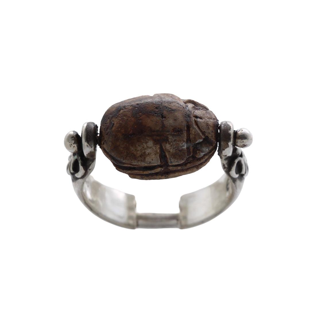 Silver Ring, Ancient Egyptian Scarab,  8191