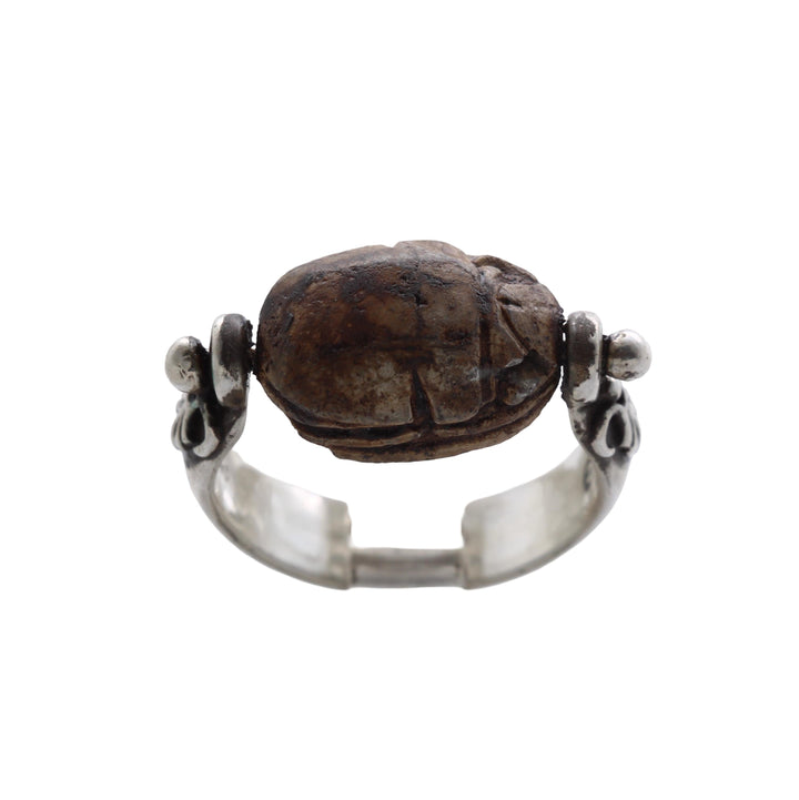Silver Ring, Ancient Egyptian Scarab,  8191