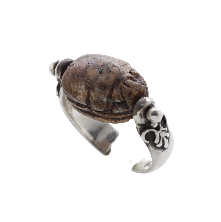 Silver Ring, Ancient Egyptian Scarab,  8191