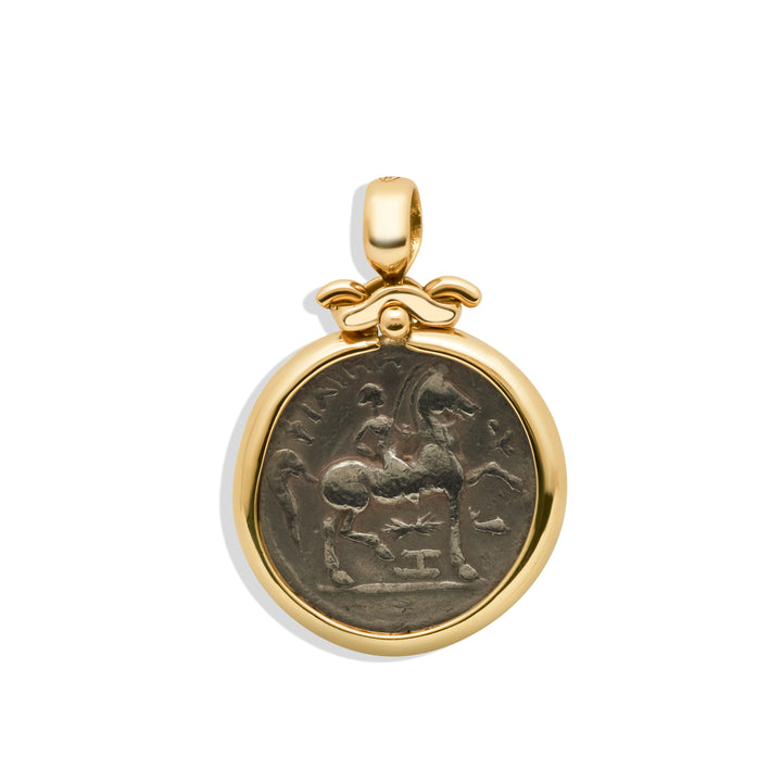Philip II, 18K Gold Pendant, Ancient Greek Tetradrachm Coin, ID15297