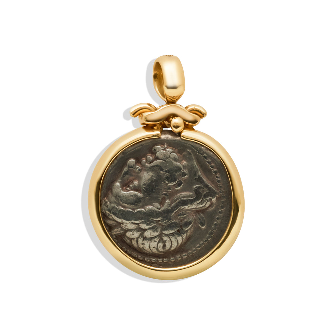 Philip II, 18K Gold Pendant, Ancient Greek Tetradrachm Coin, ID15297