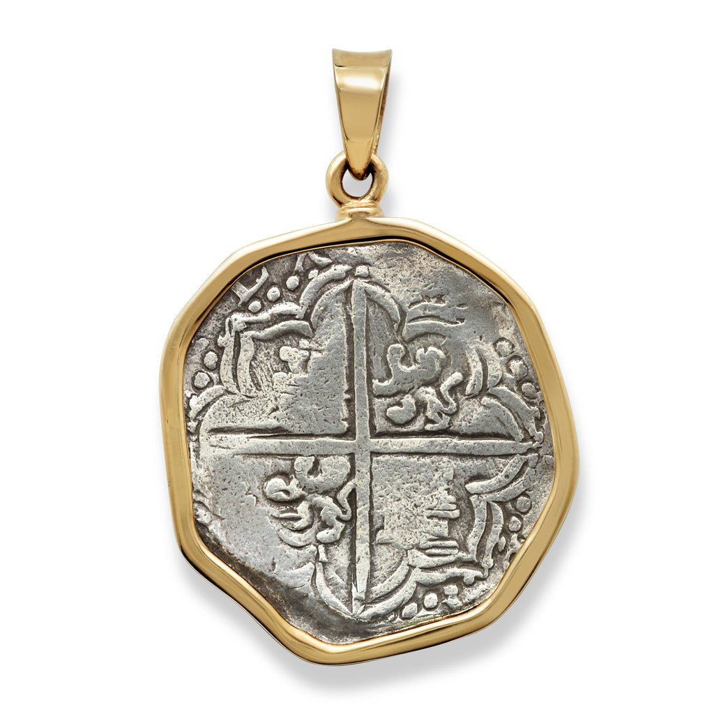 Atocha Shipwreck 8 Reales Coin, 14K Gold Pendant, ID15333 – Erez