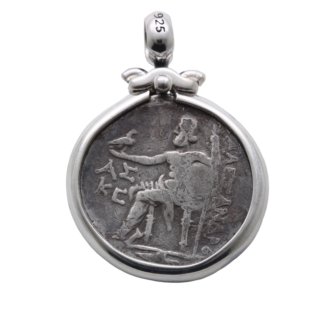 Alexander the Great. Greek Tetra drachma, Sterling Silver Pendant, ID15389