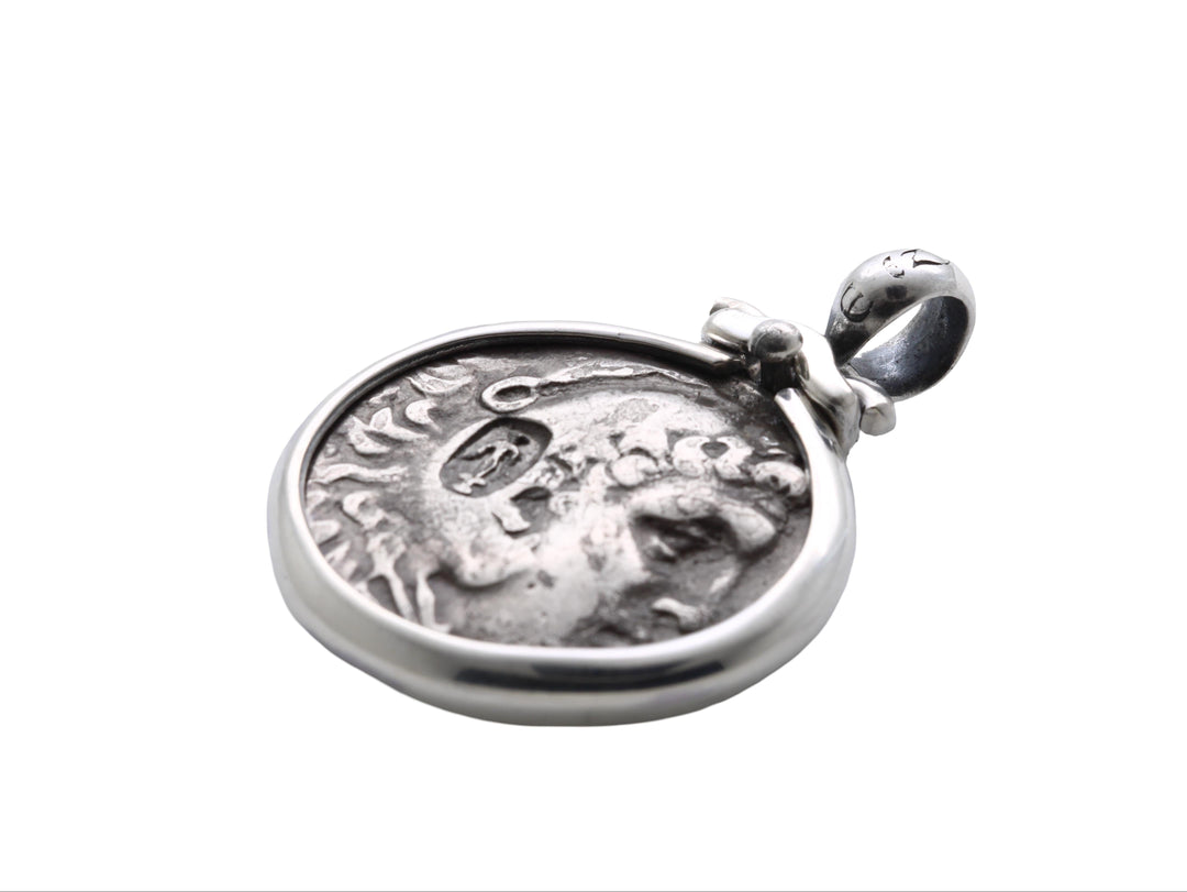 Alexander the Great. Greek Tetra drachma, Sterling Silver Pendant, ID15389