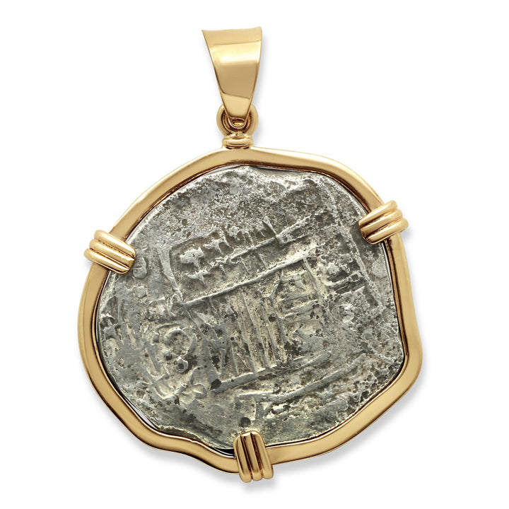 Atocha Shipwreck 8 Reales Coin, 14K Gold Pendant, ID15849