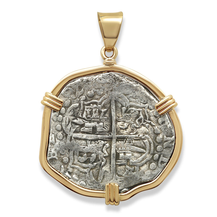 Atocha Shipwreck 8 Reales Coin, 14K Gold Pendant, ID15849